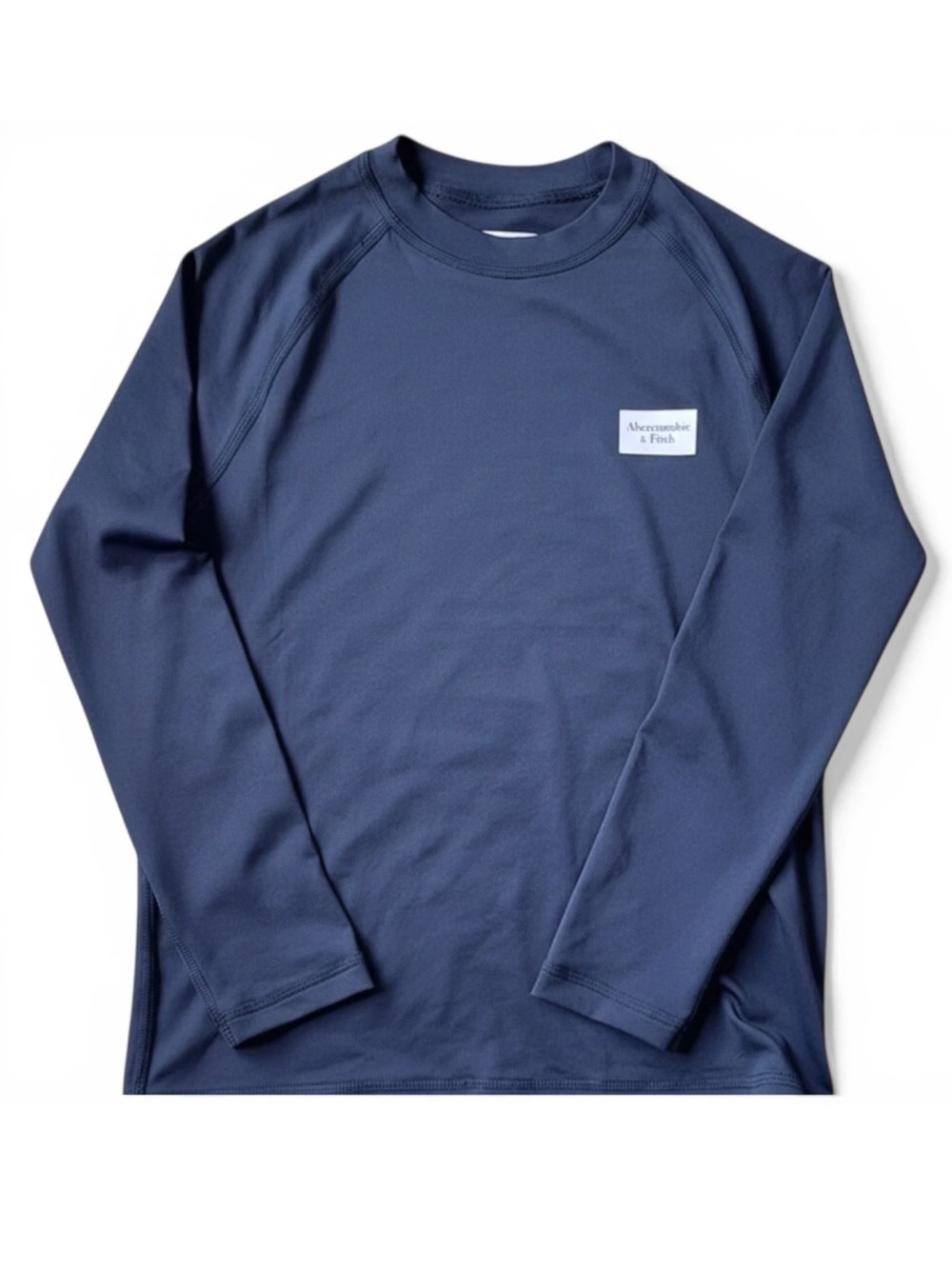 Abercrombie Kids Boys Long Sleeve  Rash Guard UPF 40+ Swim Shirt Navy Blue 13/14